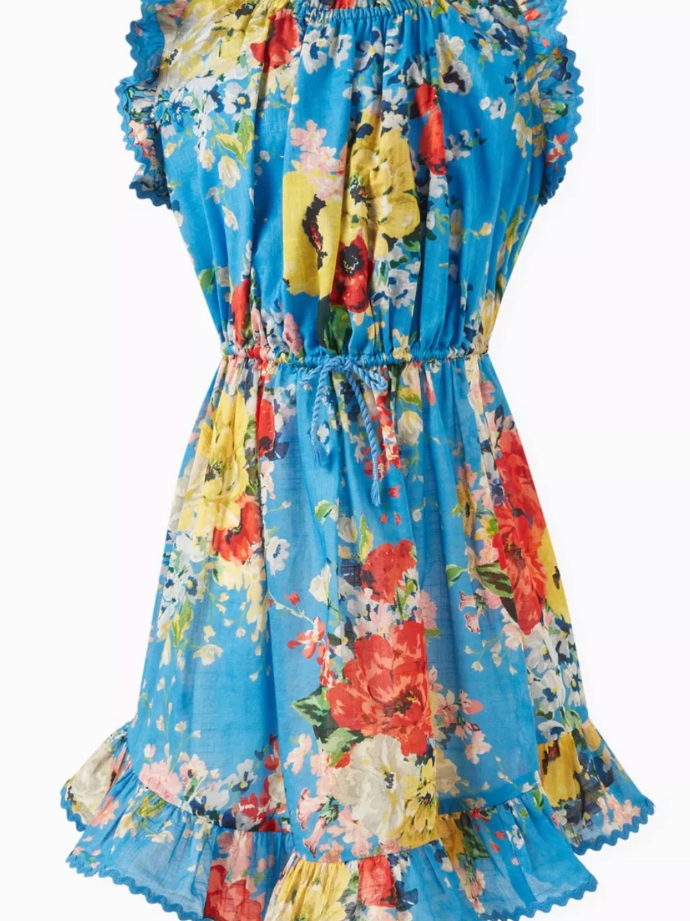 AUTH GIRLS’ ZIMMERMANN ALIGHT FLIP BLUE FLORAL DRESS - SZ 4Y